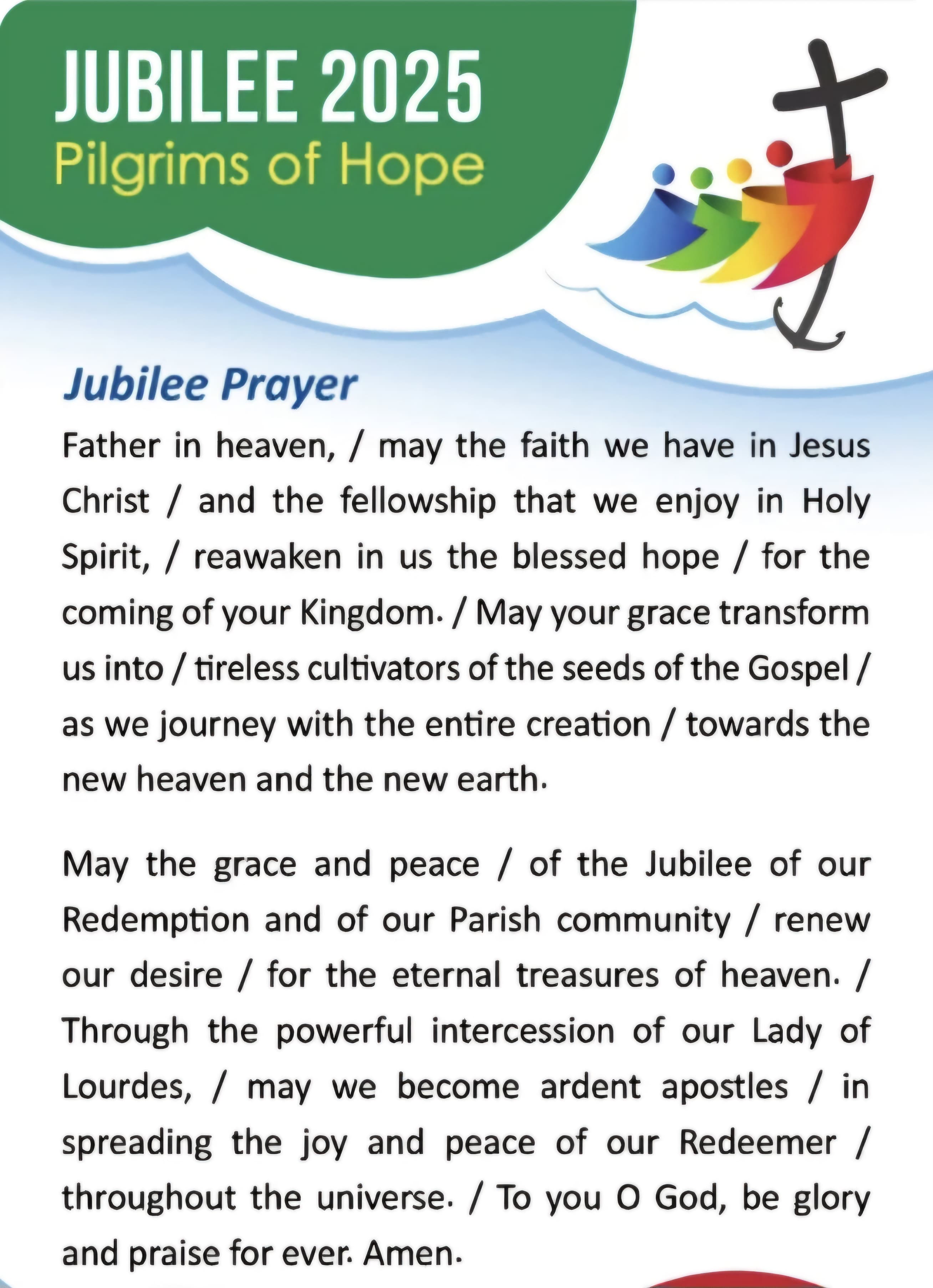 Jubilee Prayer